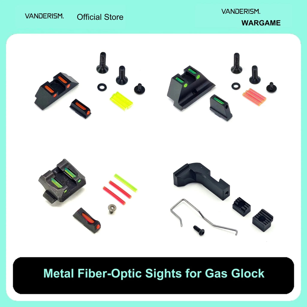 Kublai Glock P1 Fiber Optic Metal Sights (Pre-Order 50 Hari)