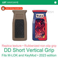 DD Rubber-Overmolded Short Vertical Foregrip Replica, MLOK / KEYMOD (Pre-Order 50 Hari)