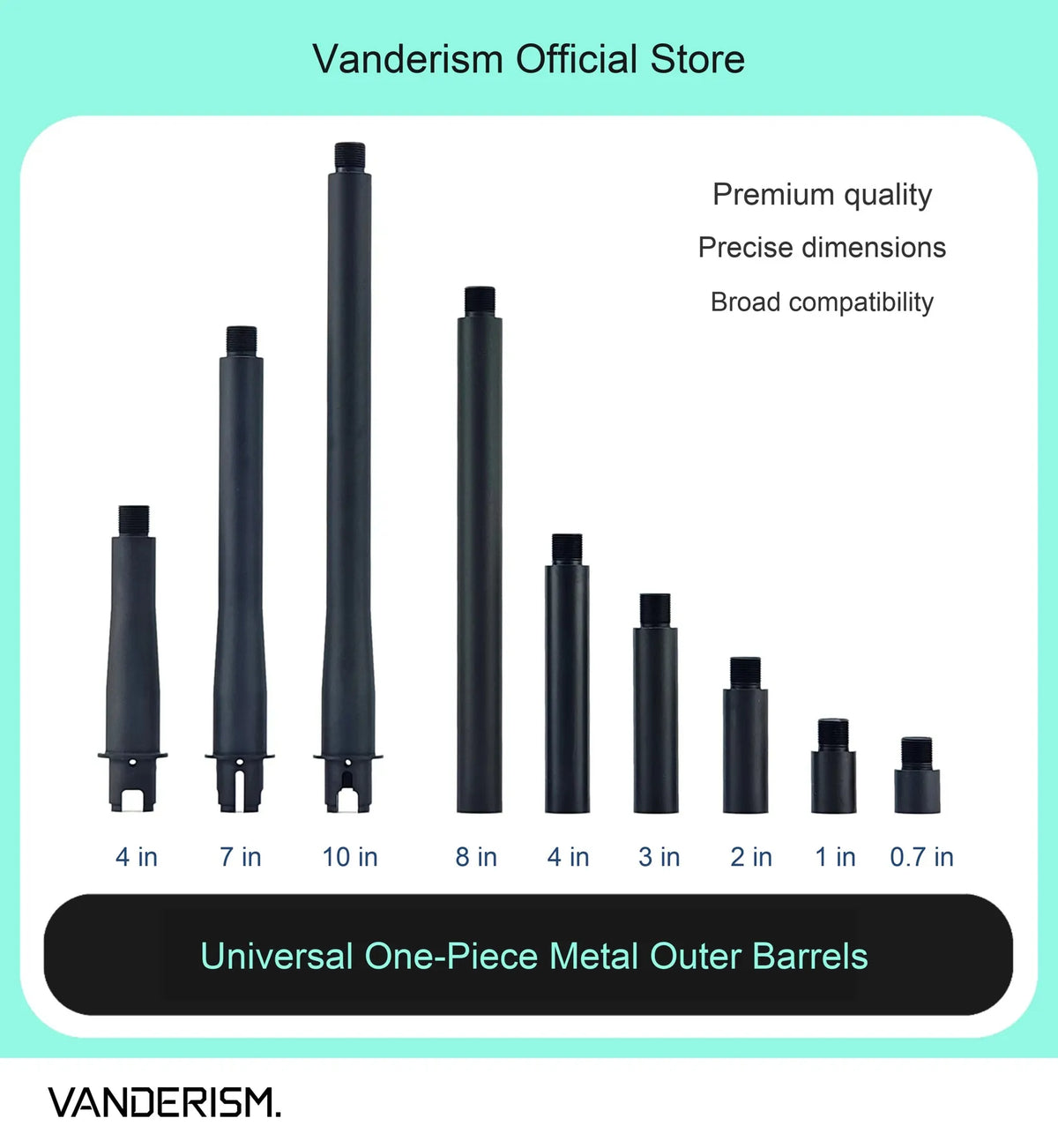 Universal V2 One Piece Outer Barrels 14mm CCW (Pre-Order 50 Hari)