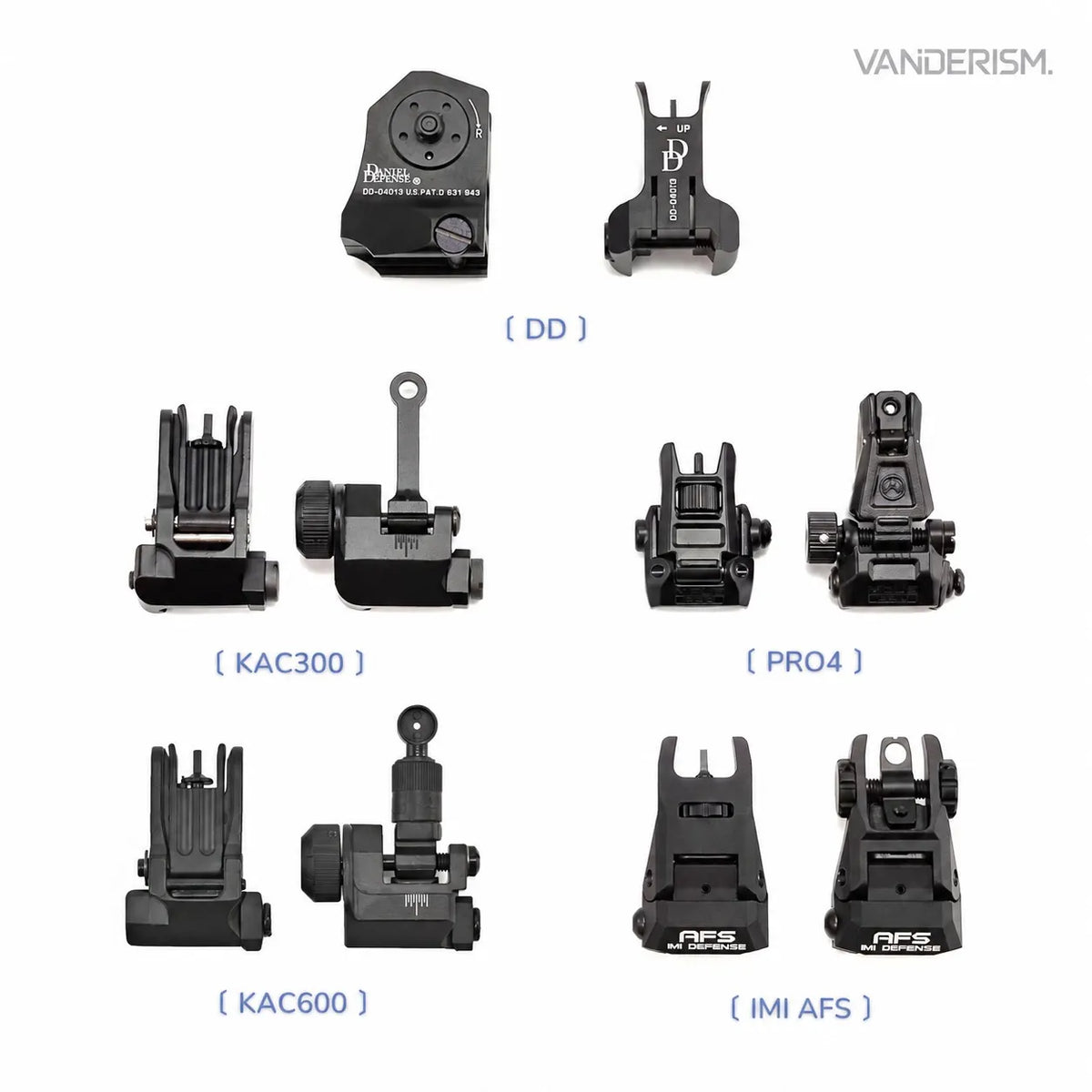 AFS KAC300 KAC600 DD PRO4 Metal Sights (Pre-Order 50 Hari)