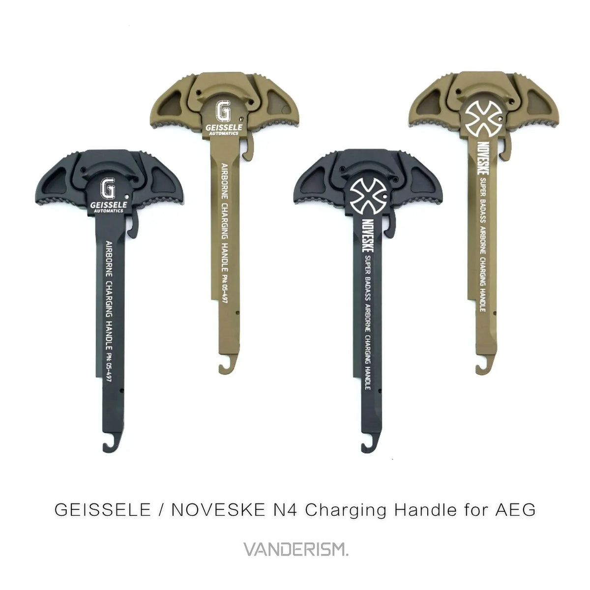 GEISSELE and NOVESKE CNC Charging Handles for V2 (Pre-Order 50 Hari)