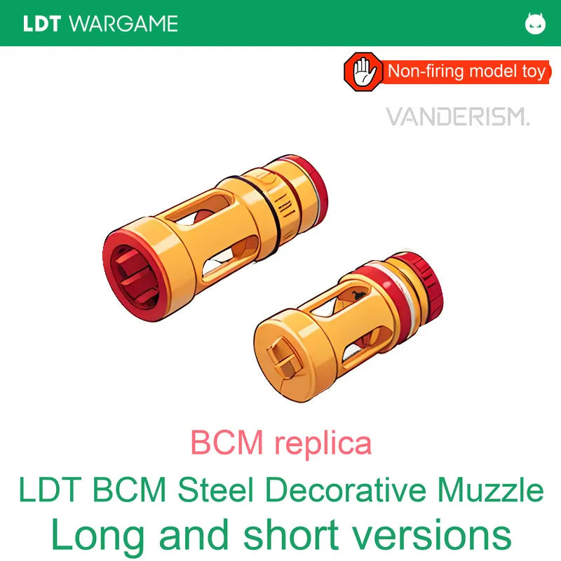 BCM Steel Decorative Muzzle Device, Long / Short (Pre-Order 50 Hari)