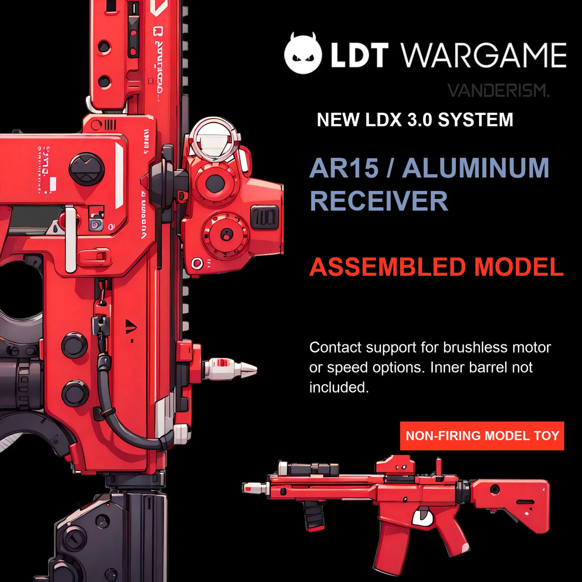 LDX AR Assembled Gel Blaster, Gen 2 Gearbox, Pressure-Fed Magazine; From 3922 (Pre-Order 50 Hari)