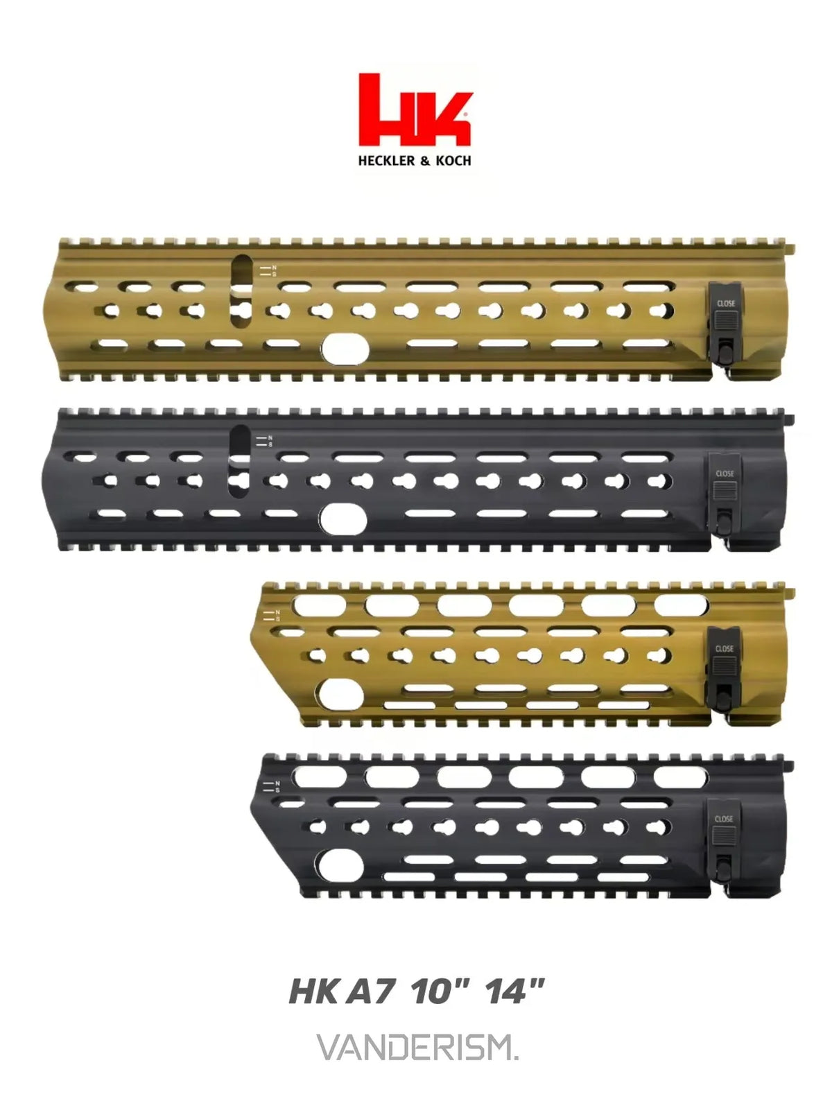 HK416 A7 Quick Release Metal Handguards | Gel Blaster WGG WGB Airsoft (Pre-Order 50 Hari)