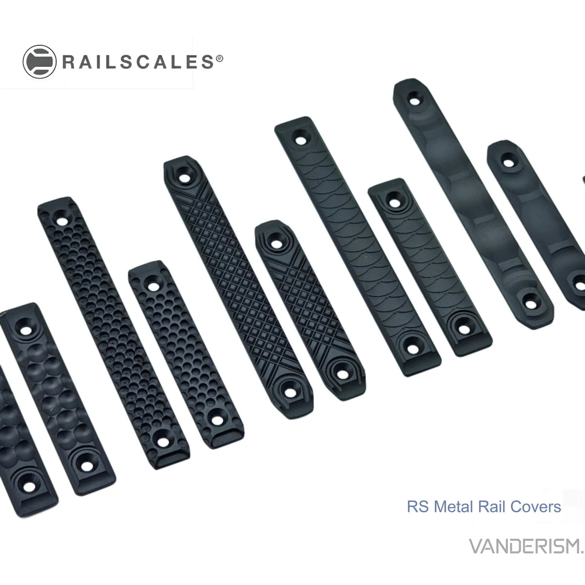 RAILSCALES CNC Aluminum M LOK Rail Covers (Pre-Order 50 Hari)