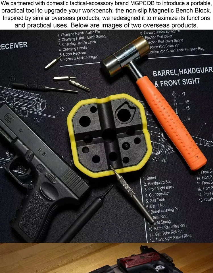 Magnetic Bench Block and Parts Tray | Perlengkapan Gel Blaster WGG (Pre-Order 50 Hari)