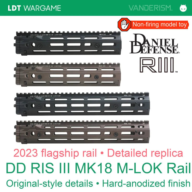 DD RIS3 MK18 Hard-Anodized MLOK Replica Handguard (Pre-Order 50 Hari)