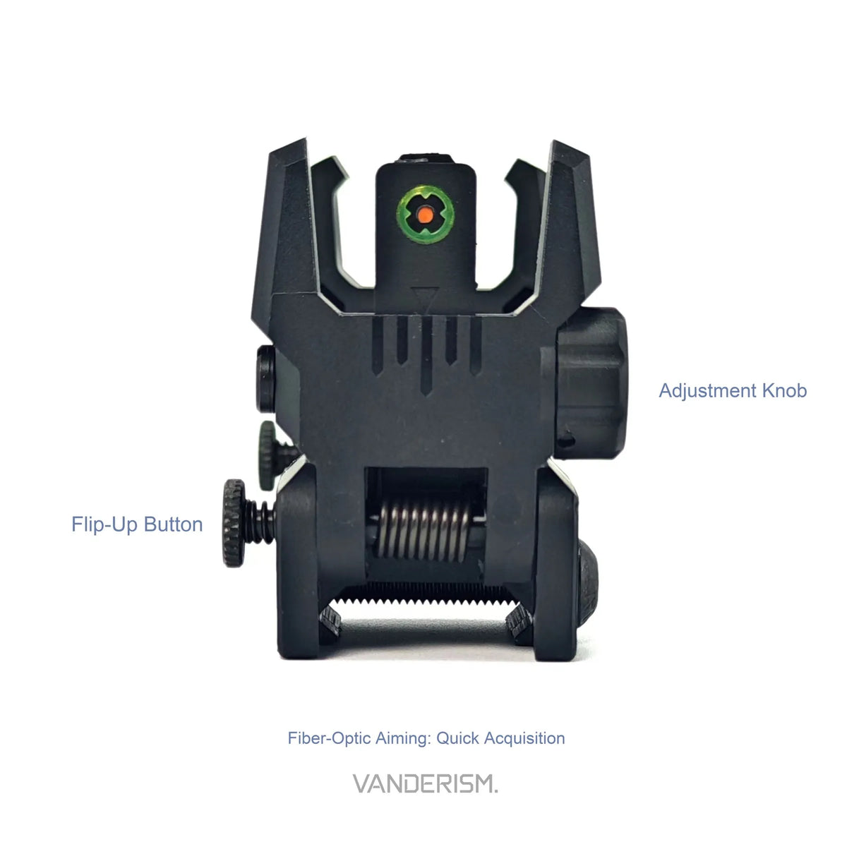 MGPCQB ARMOR Glow Fiber Optic Flip Up Sights | Gel Blaster WGG WGB Airsoft (Pre-Order 50 Hari)