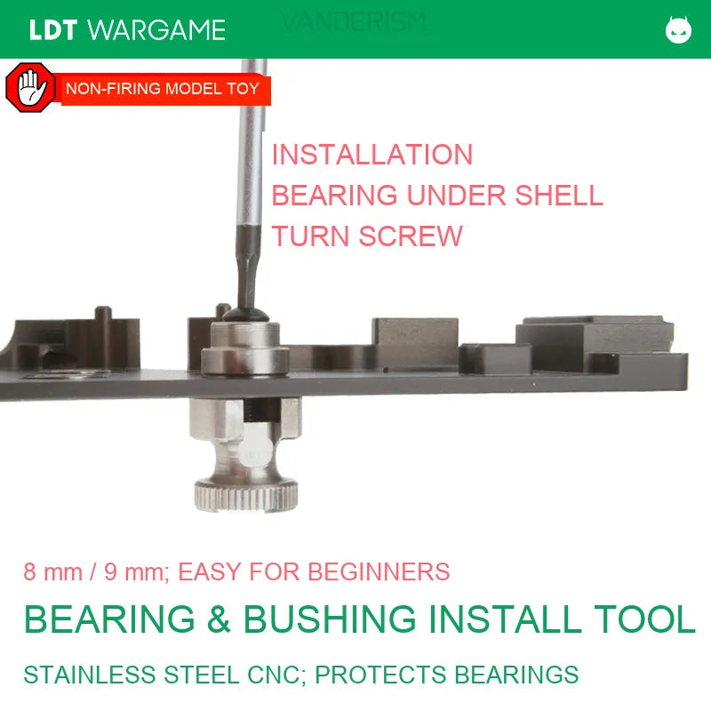 LDT 8 mm / 9 mm Bearing and Bushing Installation / Removal Tool (Pre-Order 50 Hari)