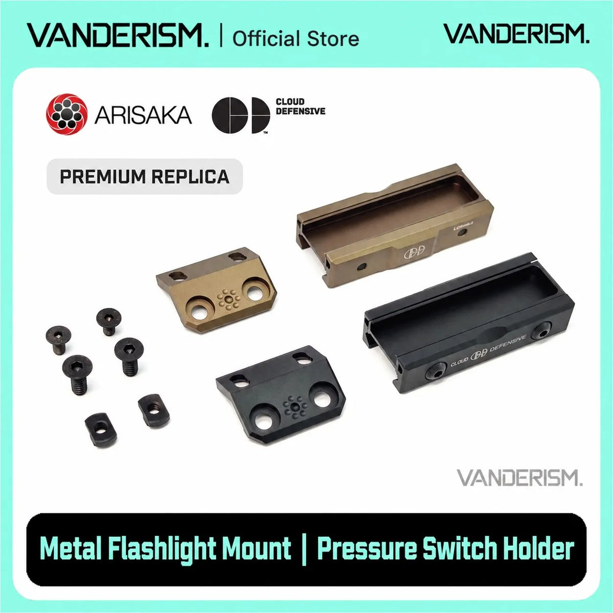 Sakura Flashlight Mount and Cloud Defensive Switch Holder (Pre-Order 50 Hari)