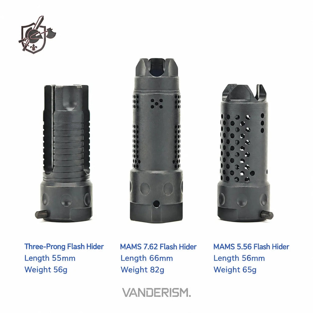KAC QDC CRS PRT Flash Hider and QD Mock Suppressor Set | Gel Blaster WGG WGB Airsoft (Pre-Order 50 Hari)