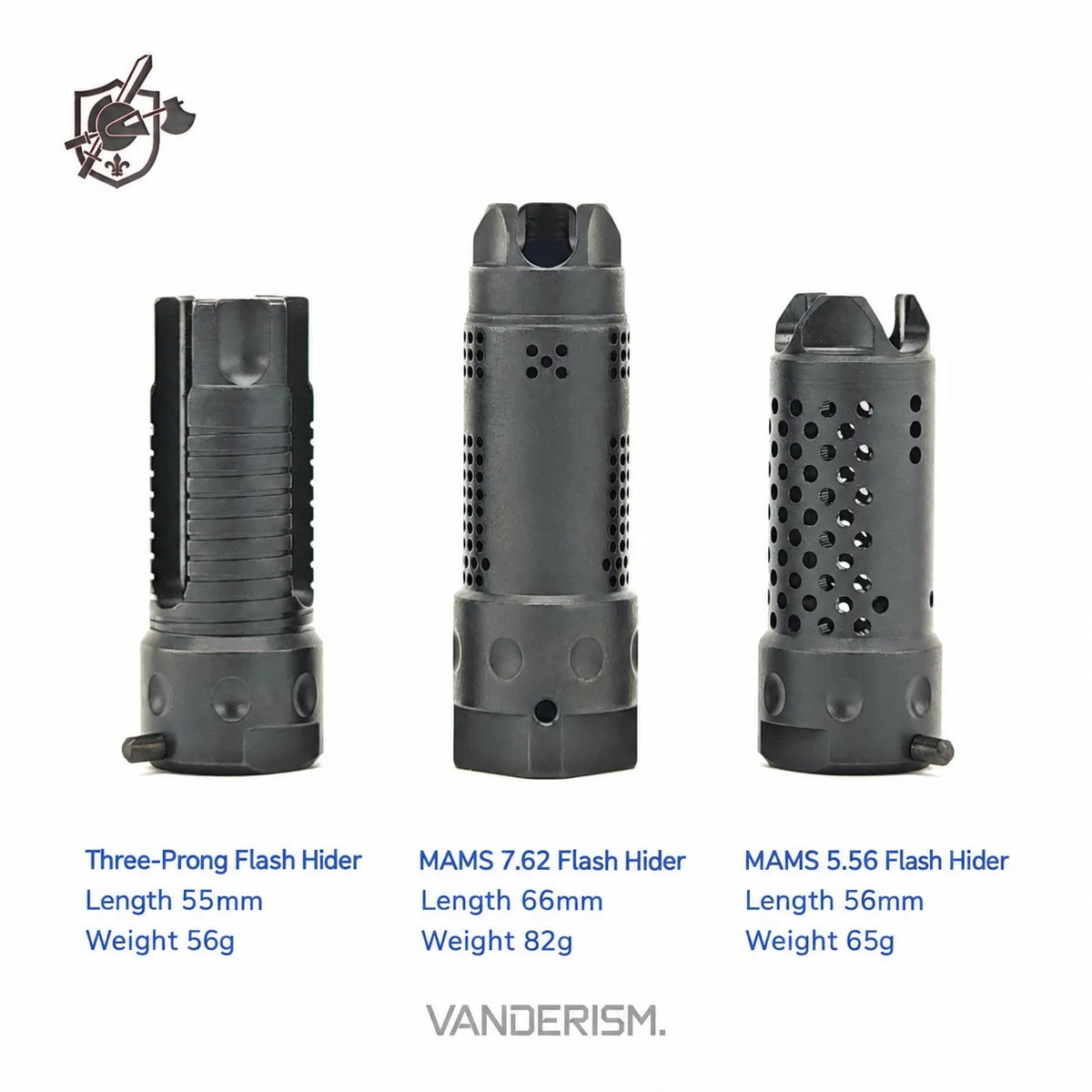 KAC QDC CRS PRT Flash Hider and QD Mock Suppressor Set | Gel Blaster WGG WGB Airsoft (Pre-Order 50 Hari)