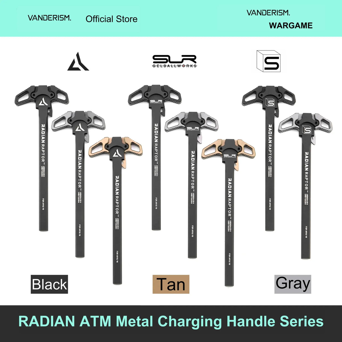 RADIAN SLR SAI Charging Handles for ATM | Gel Blaster WGG WGB (Pre-Order 50 Hari)