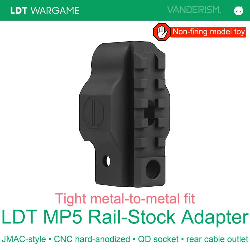 MP5 2.0 JMAC Replica CNC Hard-Anodized Rail-Stock Adapter (Pre-Order 50 Hari)