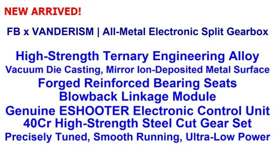 FB V5.0 V2 Split Metal Gearbox with Electronic Fire Control | Gel Blaster WGG WGB (Pre-Order 50 Hari)
