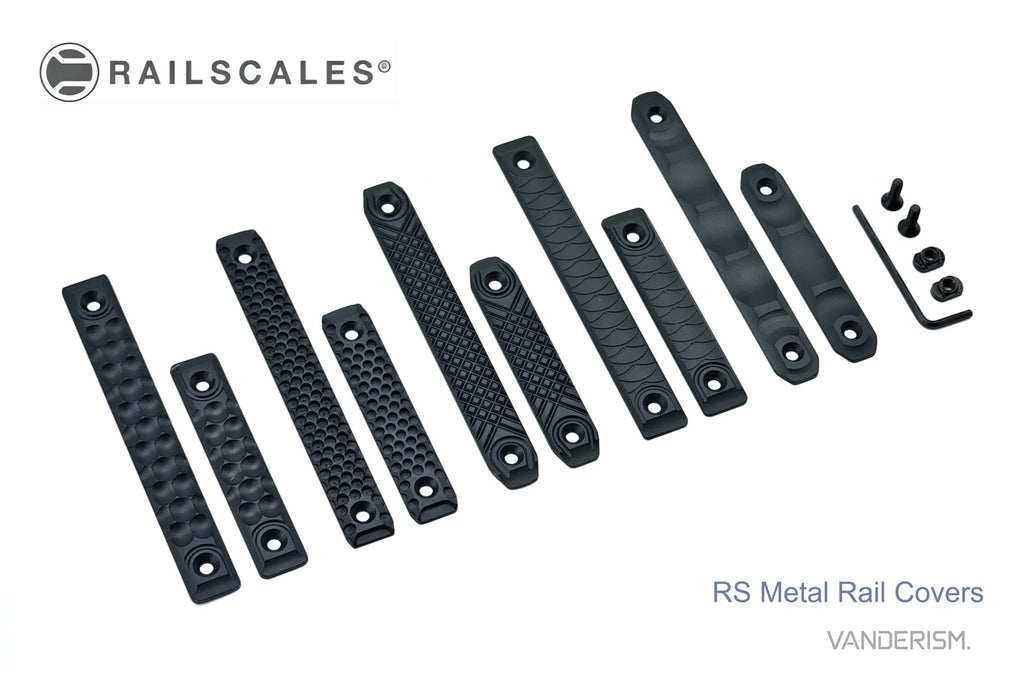 RAILSCALES CNC Aluminum M LOK Rail Covers (Pre-Order 50 Hari)