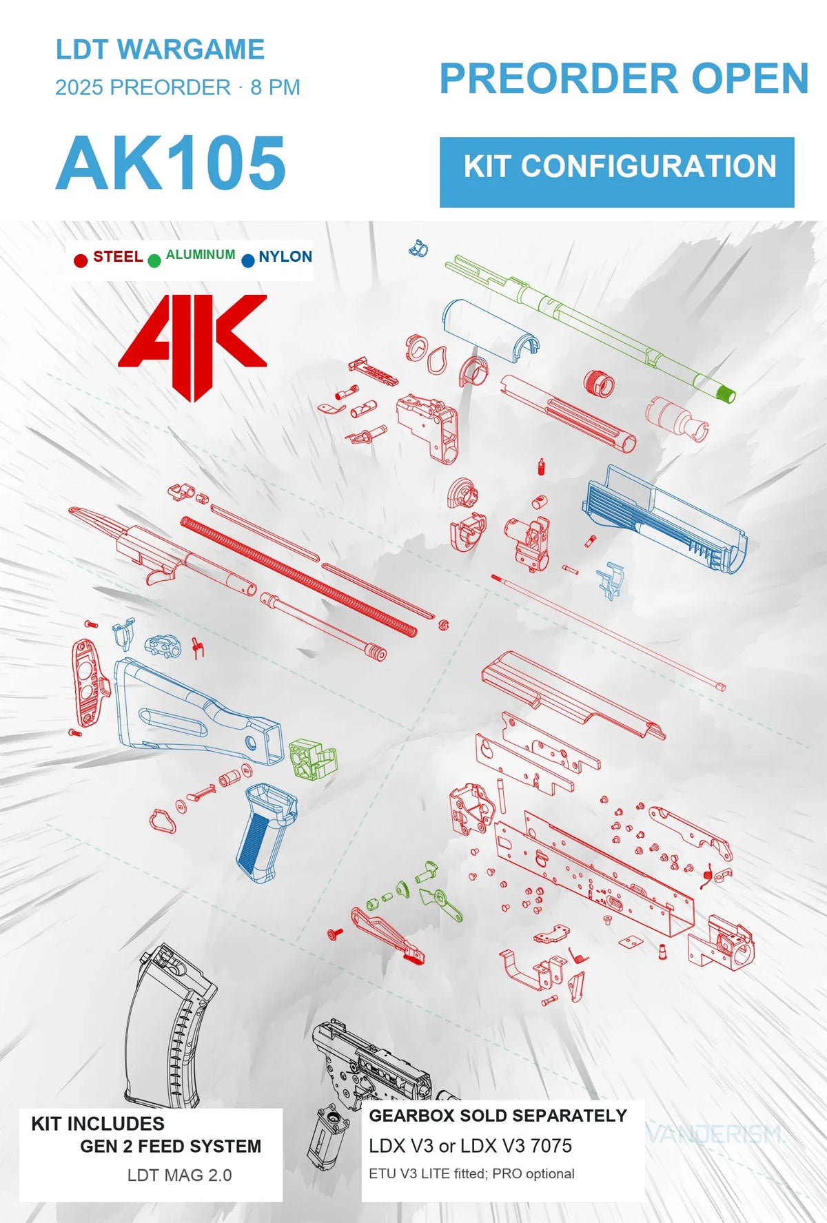 LDT AK105 Assembled Toy Model, 2025 Release (Pre-Order 50 Hari)