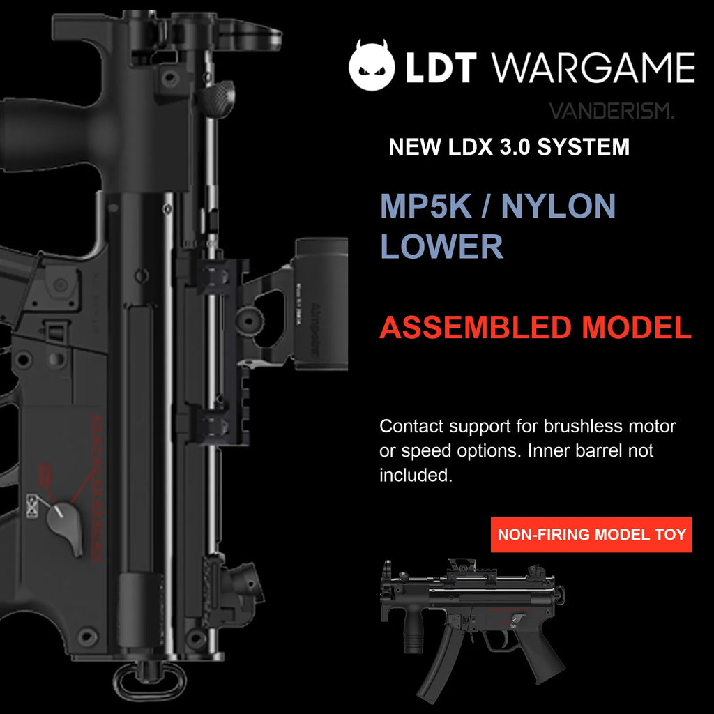 LDX MP5K Assembled Toy Model, Nylon Lower, Gen 2 LDX / 7075 Gen 3.0 Expert Electronic-Control Gearbox (Pre-Order 50 Hari)