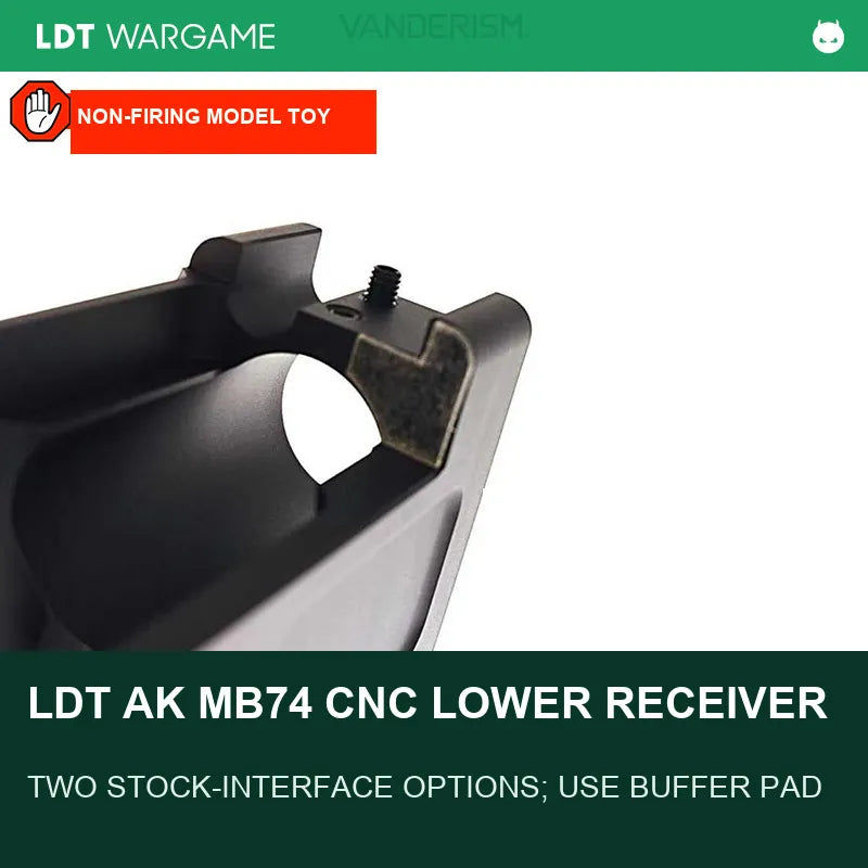 LDT AK MB74 CNC Aluminum Lower Receiver with Two Stock-Interface Options (Pre-Order 50 Hari)
