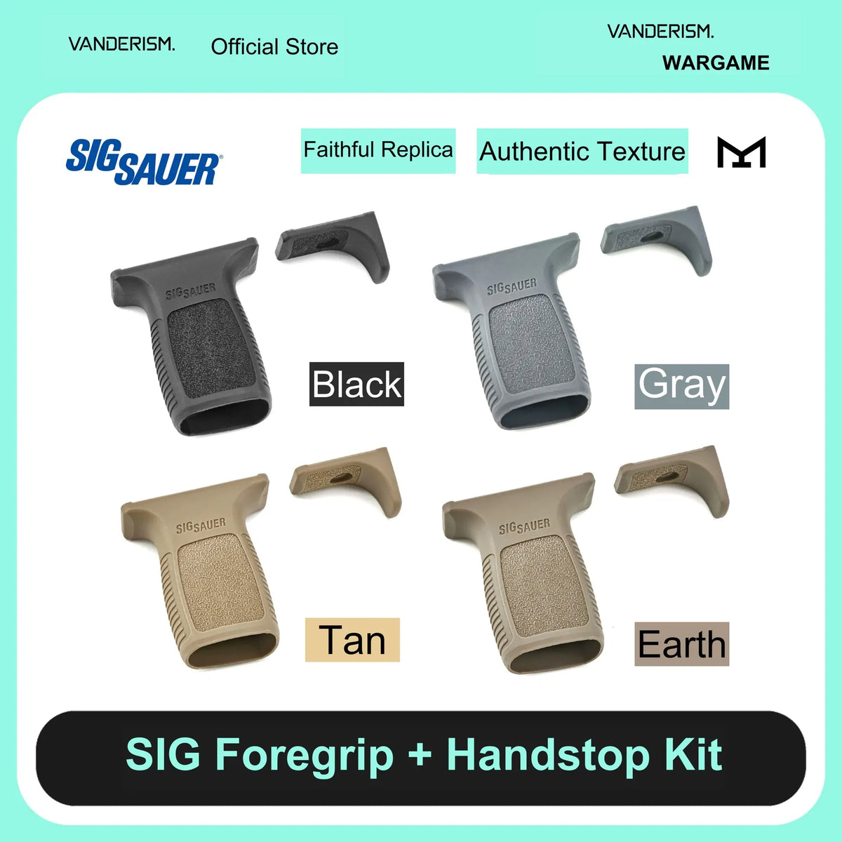 SIG SAUER M LOK Nylon Foregrip and Handstop Set (Pre-Order 50 Hari)