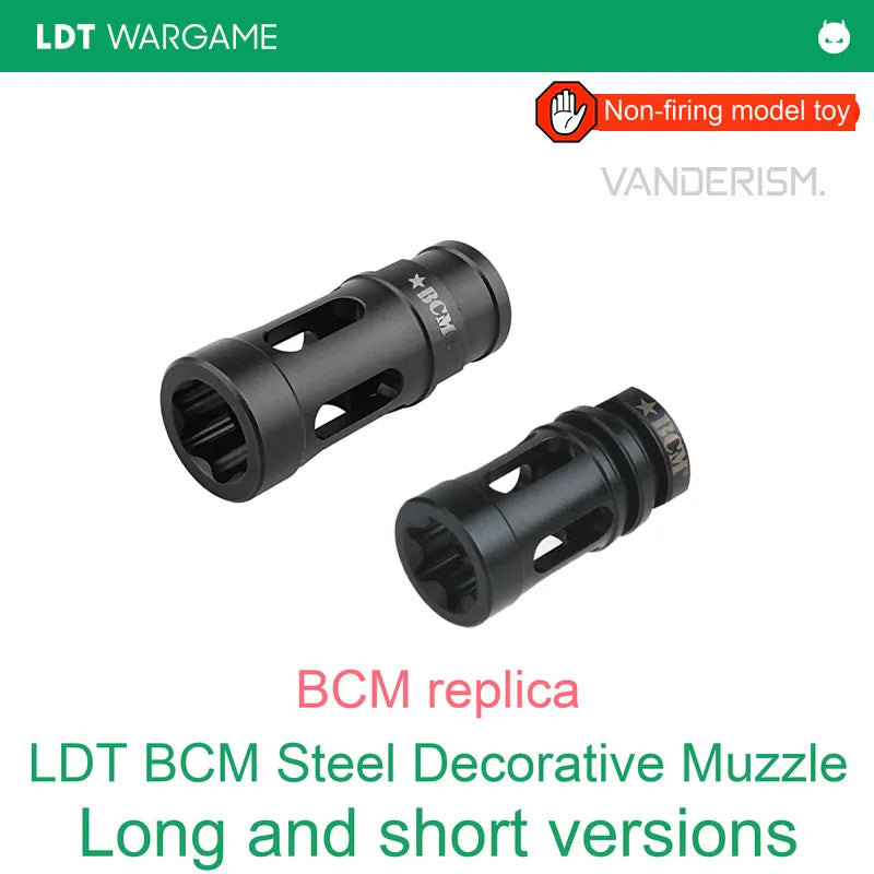 BCM Steel Decorative Muzzle Device, Long / Short (Pre-Order 50 Hari)