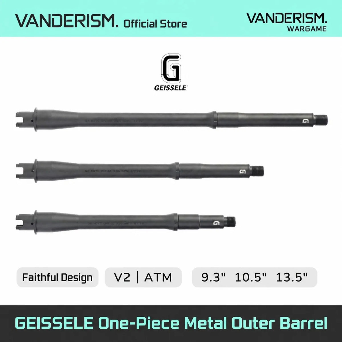 GEISSELE One Piece Outer Barrels for ATM | Gel Blaster WGG WGB (Pre-Order 50 Hari)