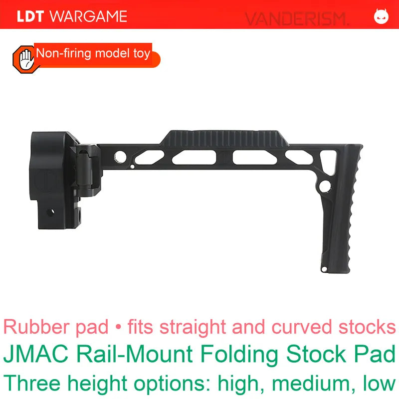 JMAC Rubber Buttpad for Rail-Mount Folding Stock / Modular Umbrella, Three Adjustable Heights (Pre-Order 50 Hari)