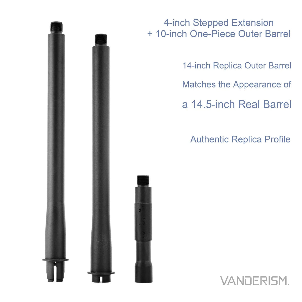 Dimpled 14 Inch Outer Barrel for V2 and ATM (Pre-Order 50 Hari)