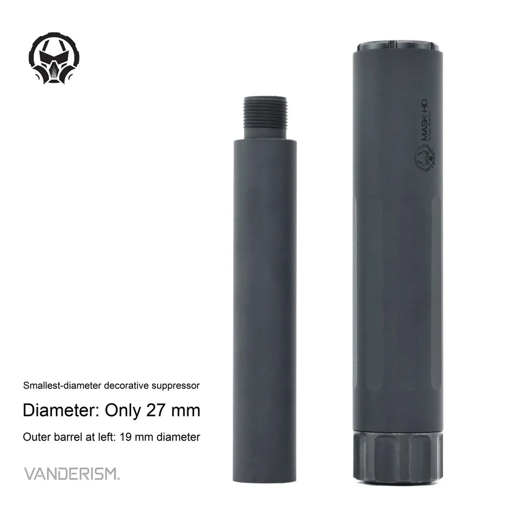 DEAD AIR MASK Steel Mock Suppressor | Gel Blaster WGG WGB Airsoft (Pre-Order 50 Hari)