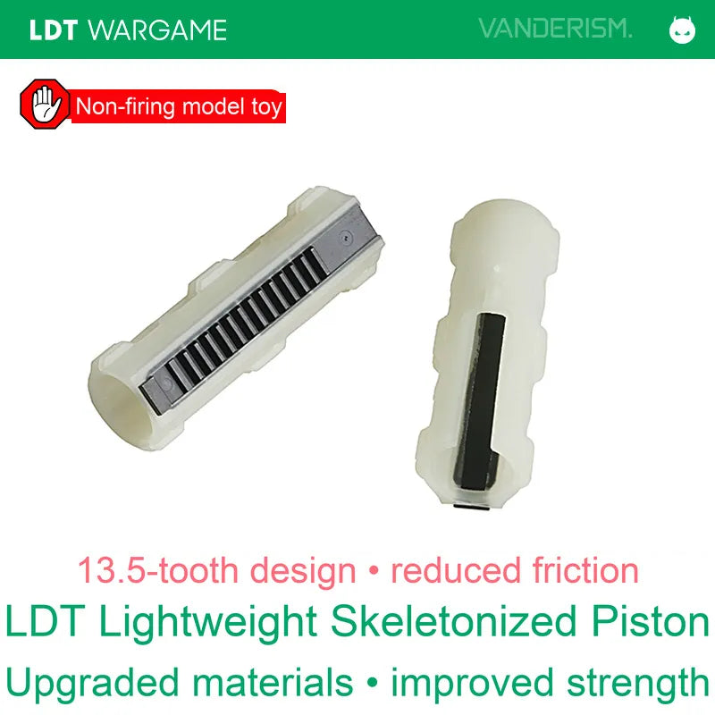 LDT Skeletonized Low-Friction Piston with Lubrication Grooves, LDX V2 Blowback Compatible (Pre-Order 50 Hari)
