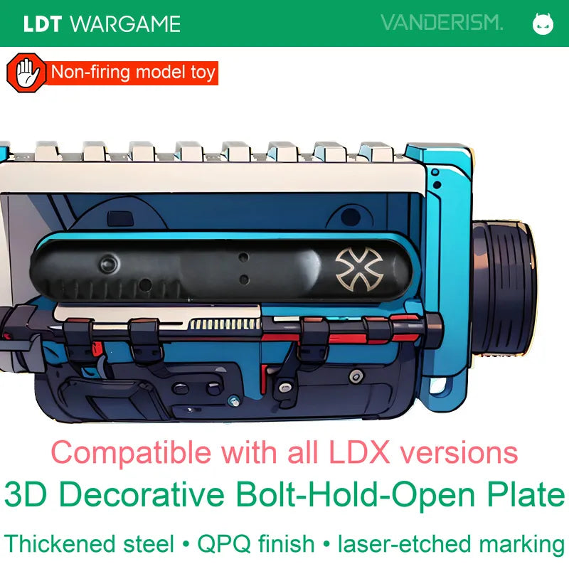 Steel 3D Decorative Blowback/Bolt-Hold-Open Plate for HK416/AR/A5/BCM/N4/DD/GEISSELE (Pre-Order 50 Hari)