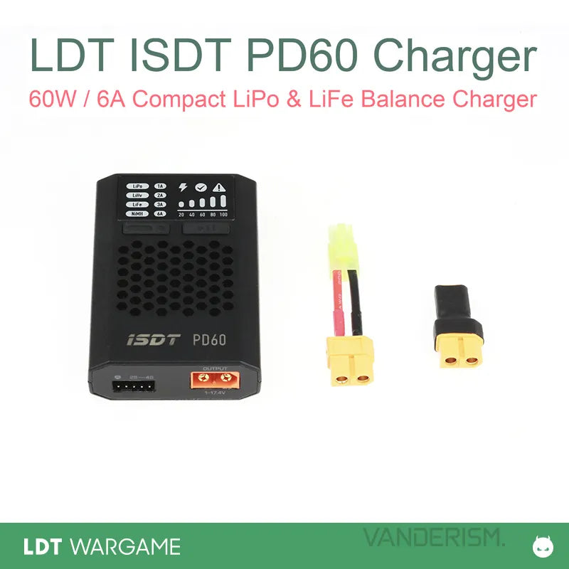 ISDT PD60 Compact USB Lithium/LiFe Balance Charger, 60W/6A (Pre-Order 50 Hari)