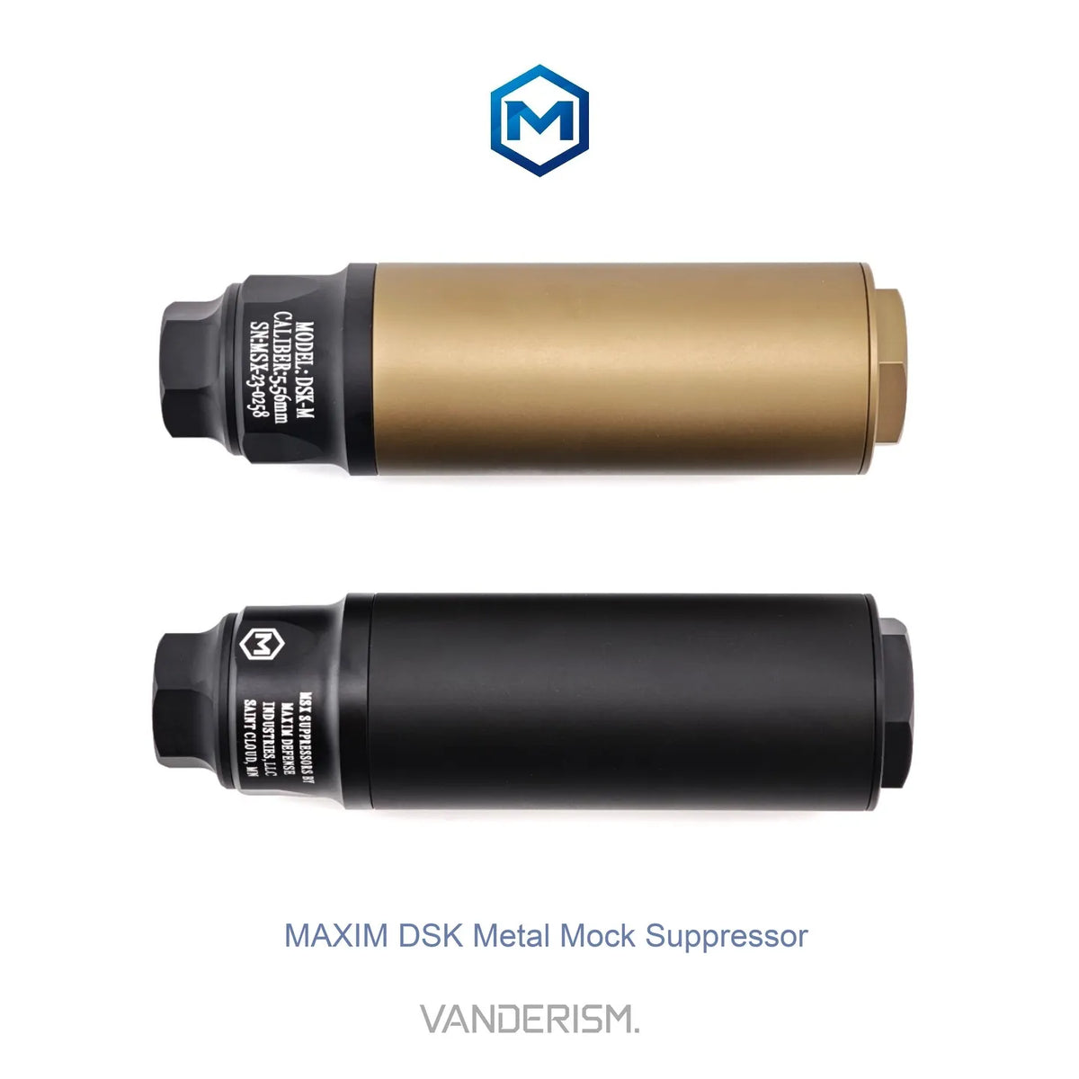 MAXIM DSK PDX Metal Mock Suppressor | Gel Blaster WGG WGB Airsoft (Pre-Order 50 Hari)