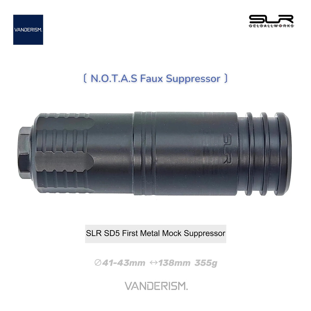 SLR NOTAS SD5 Faux Suppressor 14mm CCW | Gel Blaster WGG WGB Airsoft (Pre-Order 50 Hari)