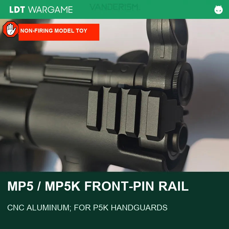 MP5 / MP5K Front-Pin Rail for P5K Original, P5 Flashlight and Triangular Handguards (Pre-Order 50 Hari)