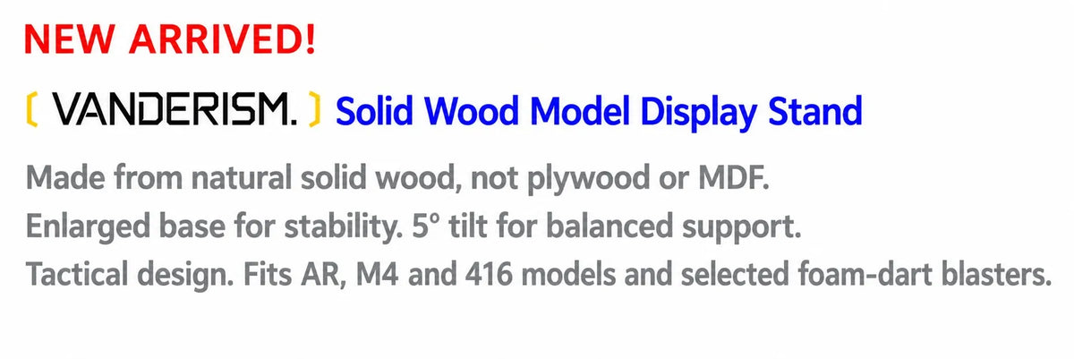 AR M4 HK416 Wooden Display Stand (Pre-Order 50 Hari)