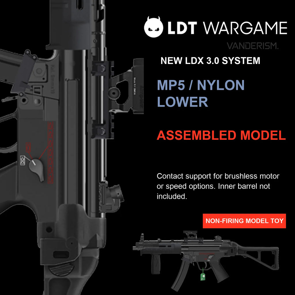 LDT MP5 2.0 Assembled Toy Model, Standard Nylon Lower, Metal Upper, Steel Small Parts, Gen 2 LDX Green Electronic-Control Gearbox (Pre-Order 50 Hari)