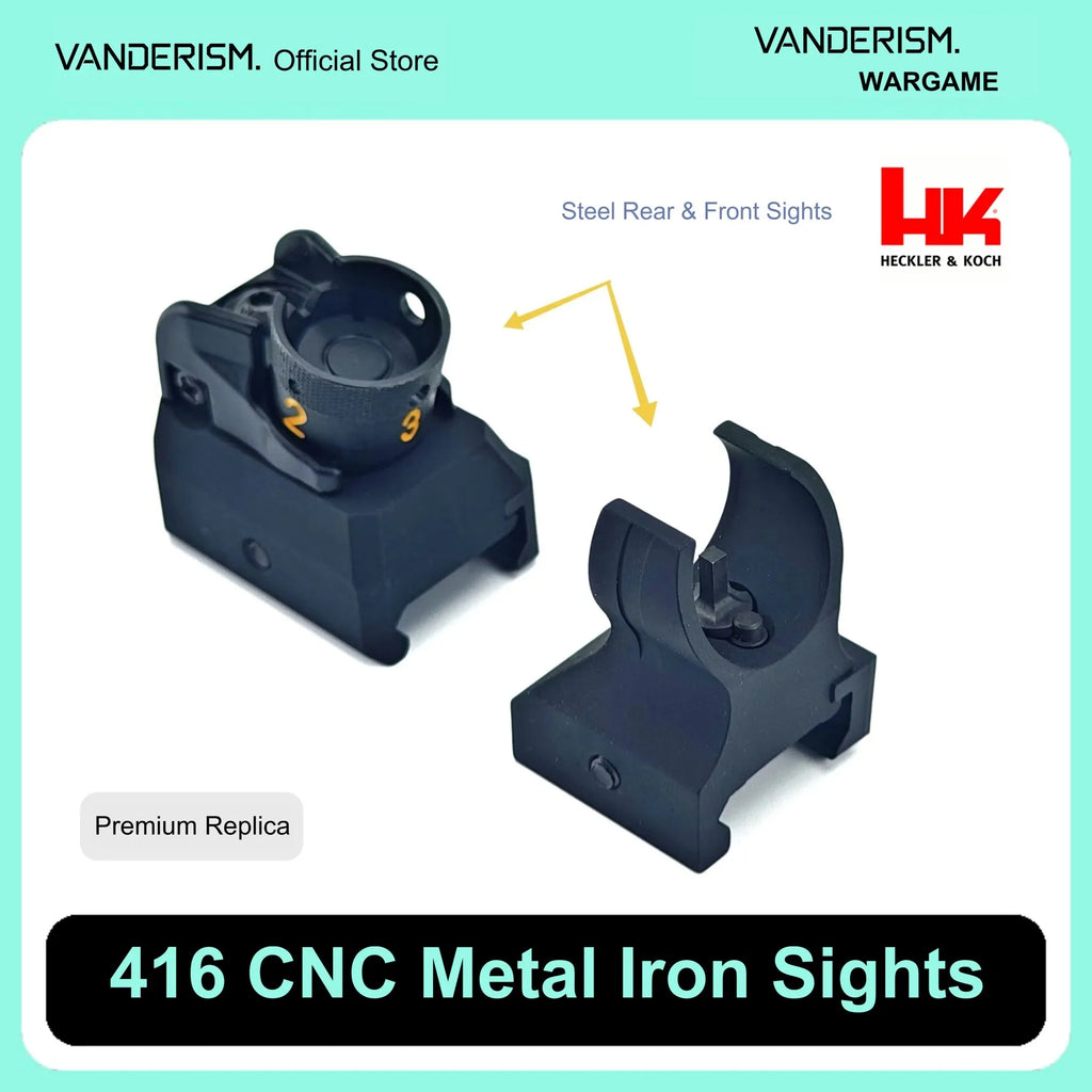 HK416 CNC Aluminum Sights and Gas Block Front Sight (Pre-Order 50 Hari)