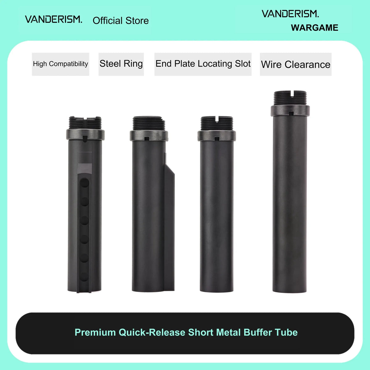 Quick Release Short Metal Buffer Tube (Pre-Order 50 Hari)