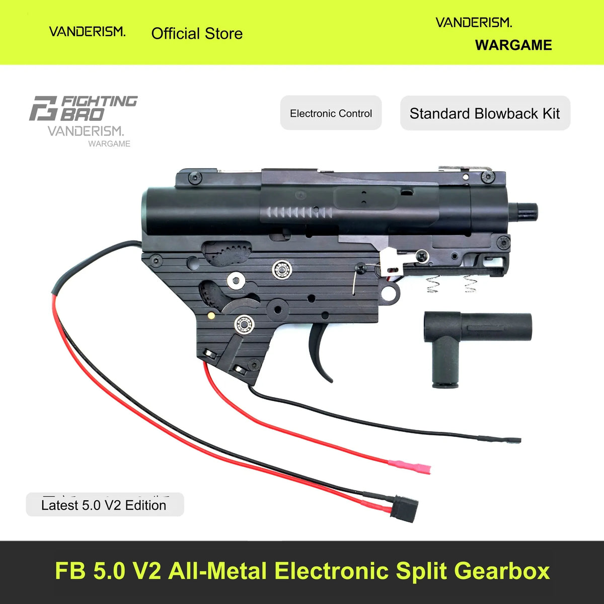 FB V5.0 V2 Split Metal Gearbox with Electronic Fire Control | Gel Blaster WGG WGB (Pre-Order 50 Hari)