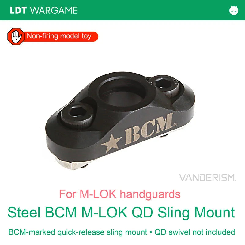 BCM Steel QD Sling Mount for MLOK Handguards, Double-Sided Engraving (Pre-Order 50 Hari)