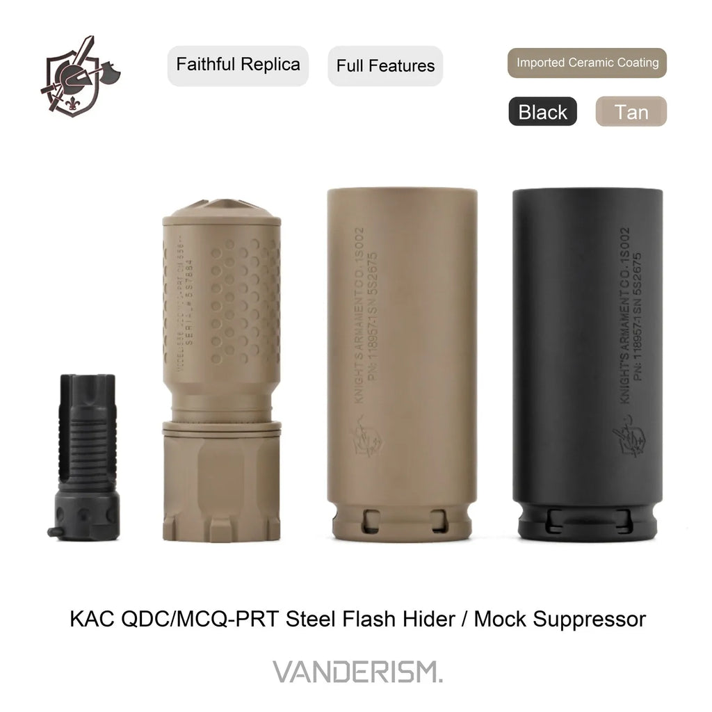 KAC QDC MCQ PRT Flash Hider and QD Mock Suppressor Set | Gel Blaster WGG WGB Airsoft (Pre-Order 50 Hari)