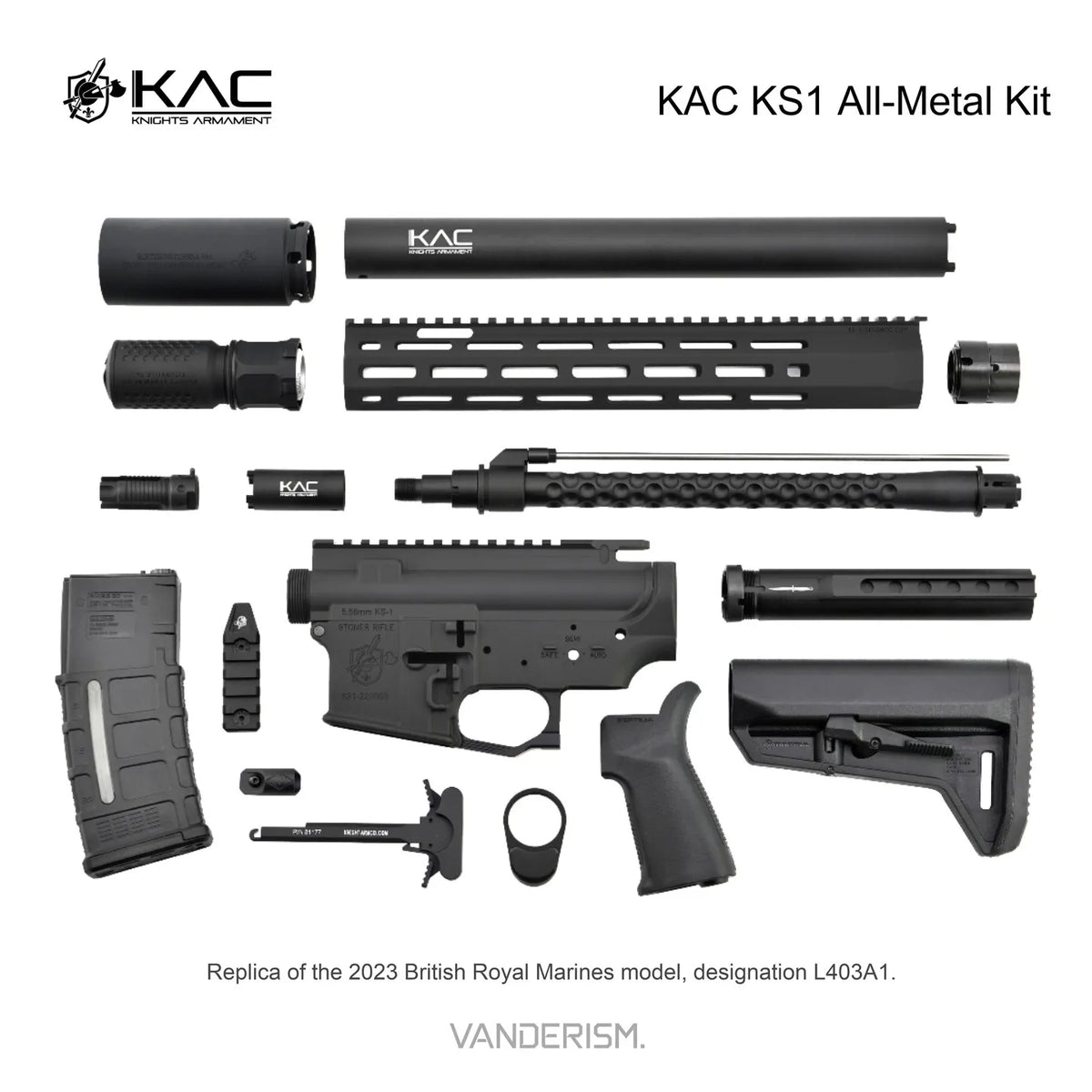 KAC KS1 Metal Body Kit | Gel Blaster WGG WGB (Pre-Order 50 Hari)