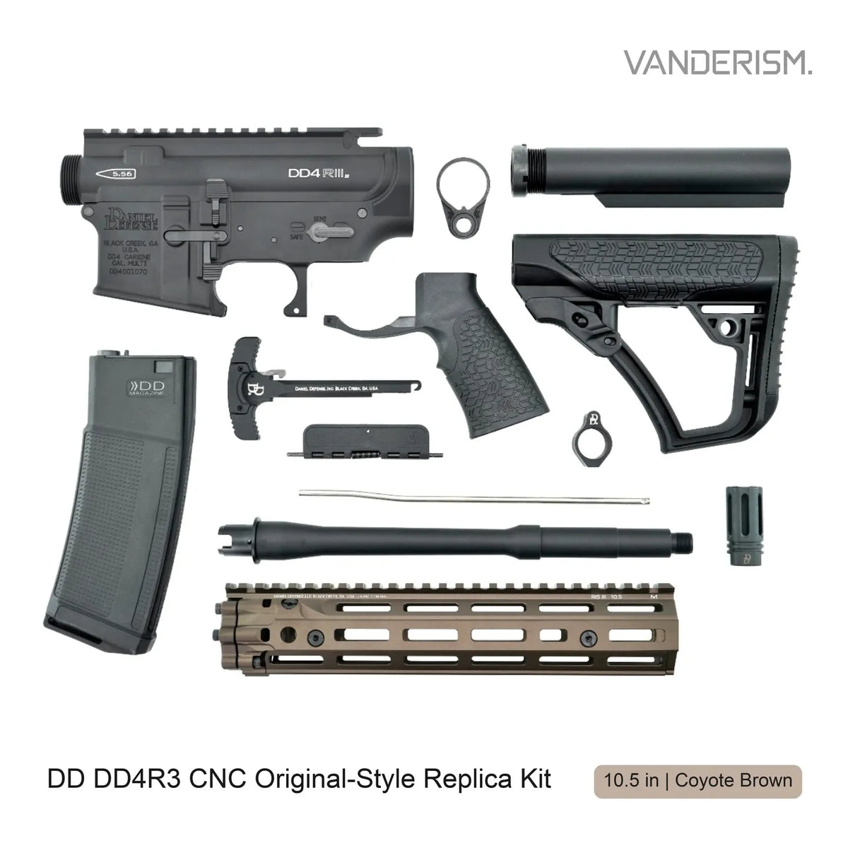 DD RIS3 CNC Metal Body Kit | Gel Blaster WGG WGB (Pre-Order 50 Hari)