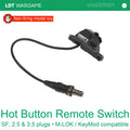 Hot Button Metal Remote Switch, MLOK / KEYMOD, Three Connector Types (Pre-Order 50 Hari)