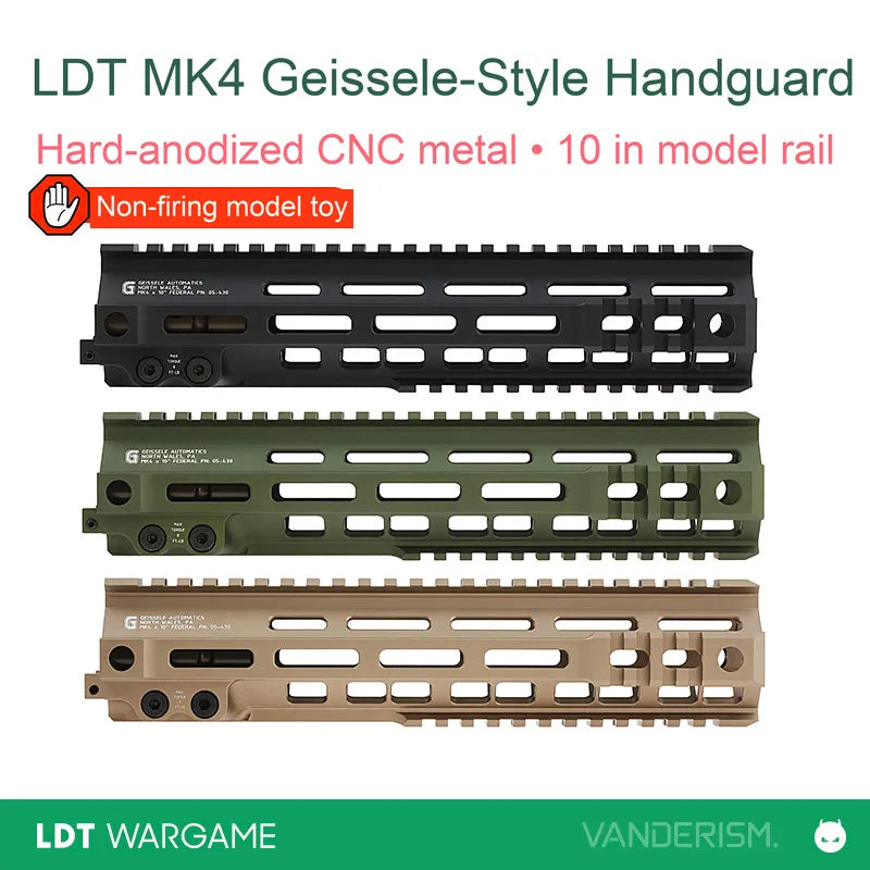 LDT Geissele MK4 Hard-Anodized CNC Metal Replica Handguard (Pre-Order 50 Hari)