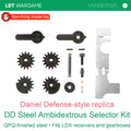 DD Replica Steel Ambidextrous AR Selector with Linked Levers for LDX / LDT Toy Receivers (Pre-Order 50 Hari)