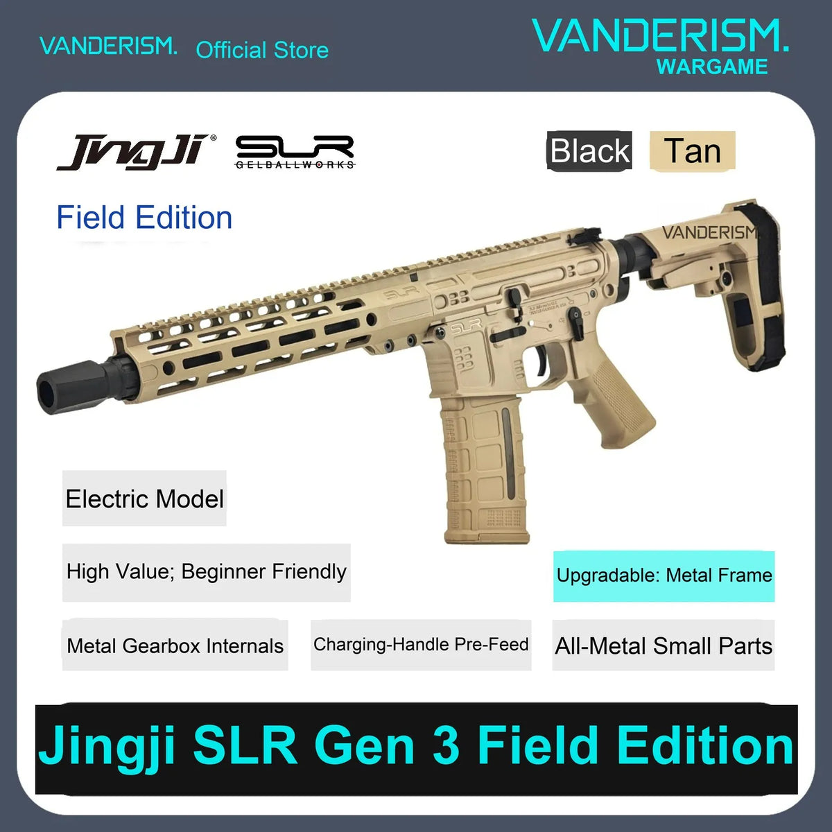 Jingji SLR Gen 3 Field Edition Gel Blaster (Pre-Order 50 Hari)