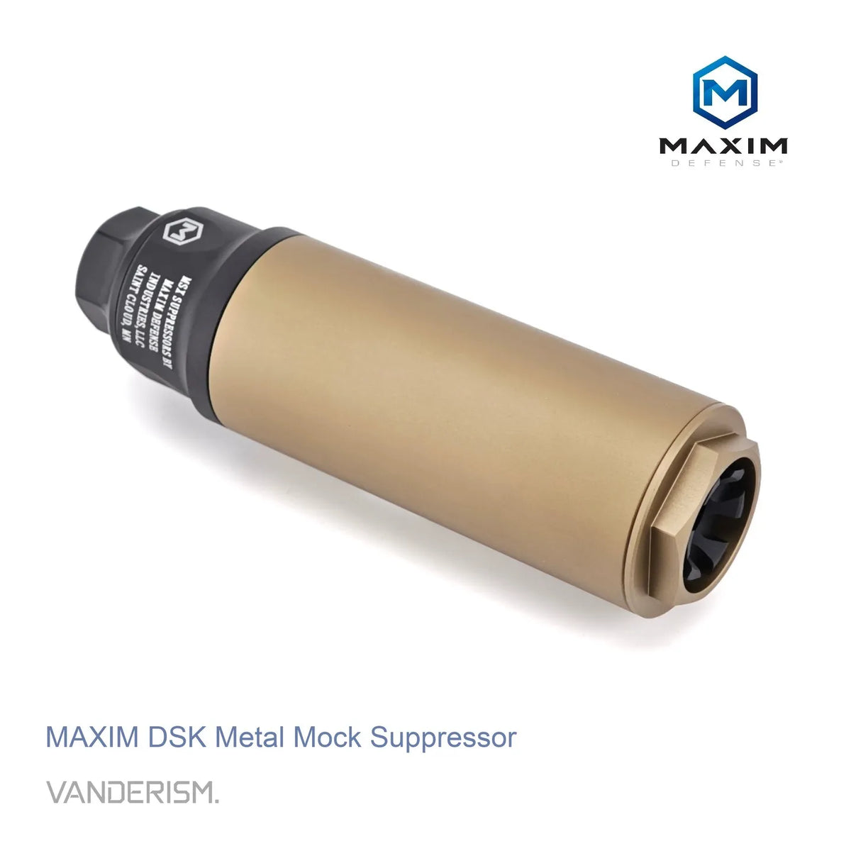 MAXIM DSK PDX Metal Mock Suppressor | Gel Blaster WGG WGB Airsoft (Pre-Order 50 Hari)