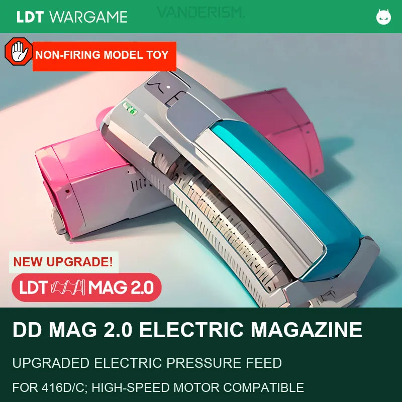DD Gen 2.0 Electric Pressure-Feed Gel Ball Magazine with Suling High-Speed Motor (Pre-Order 50 Hari)